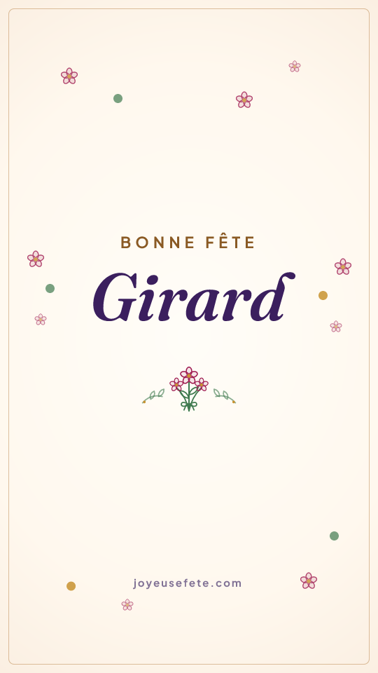 Image « Bonne fête Girard » au format story