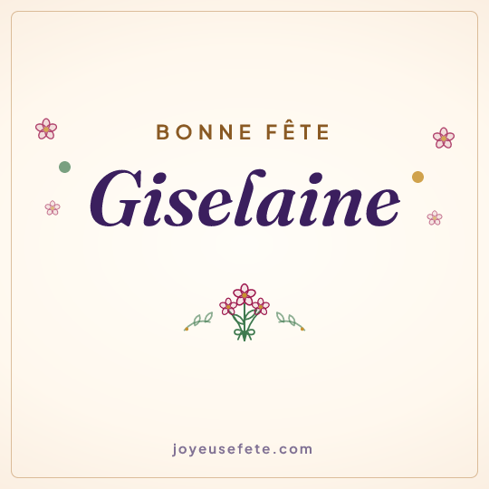 Image carrée « Bonne fête Giselaine » pour WhatsApp