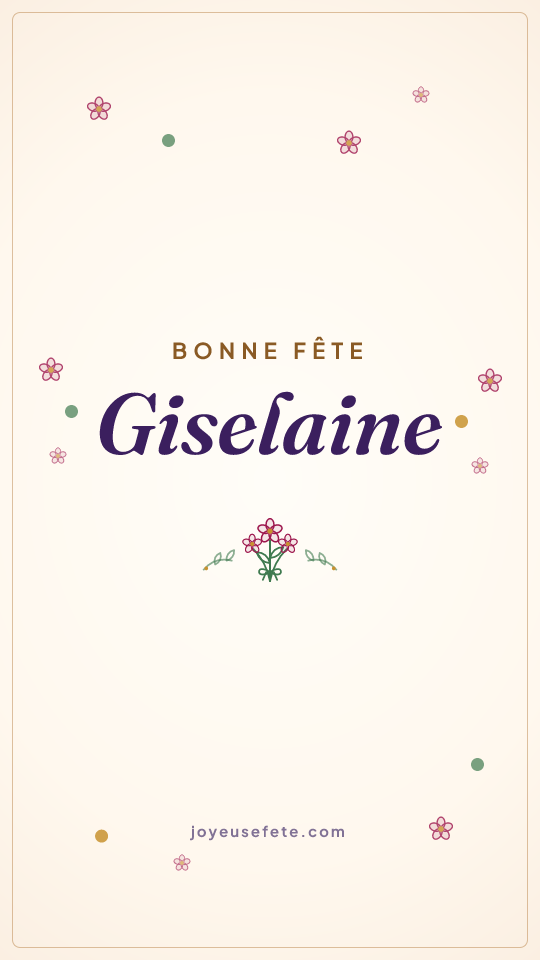 Image « Bonne fête Giselaine » au format story