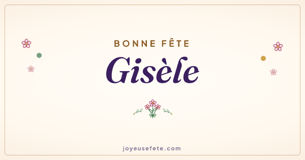 Image « Bonne fête Gisèle » au format large