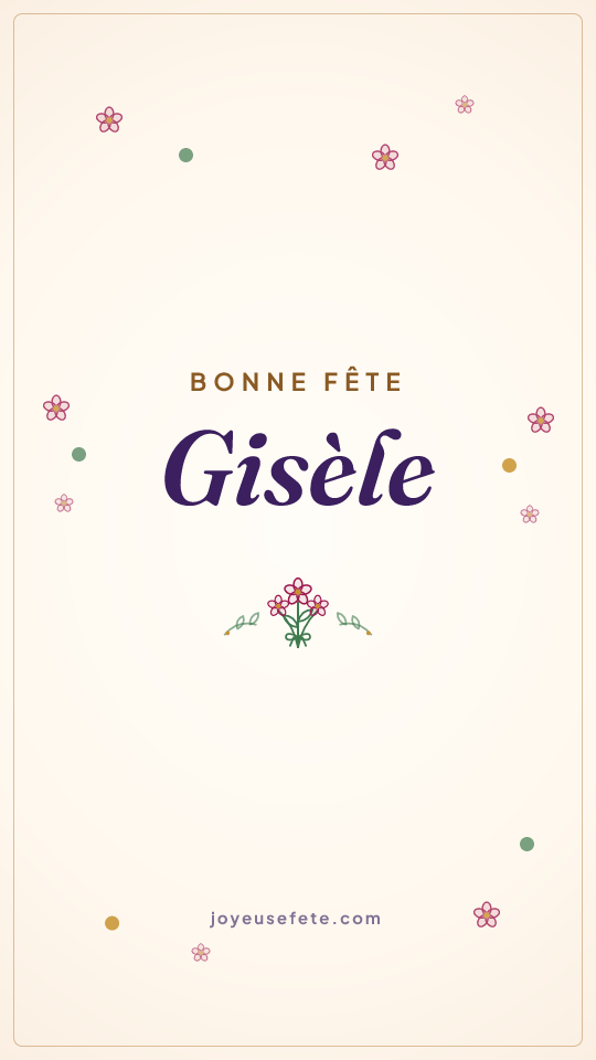 Image « Bonne fête Gisèle » au format story