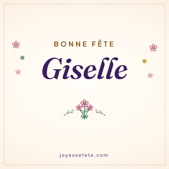 Image carrée « Bonne fête Giselle » pour WhatsApp