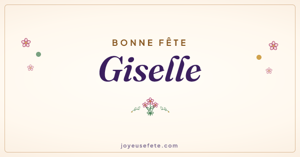 Image « Bonne fête Giselle » au format large