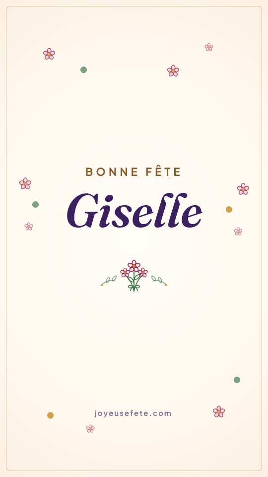 Image « Bonne fête Giselle » au format story
