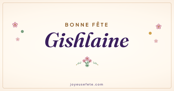 Image « Bonne fête Gishlaine » au format large