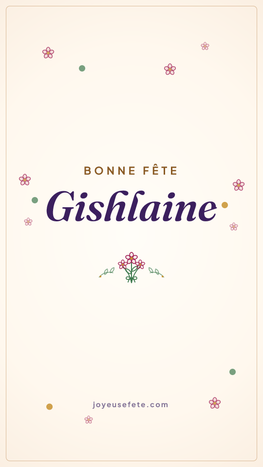 Image « Bonne fête Gishlaine » au format story