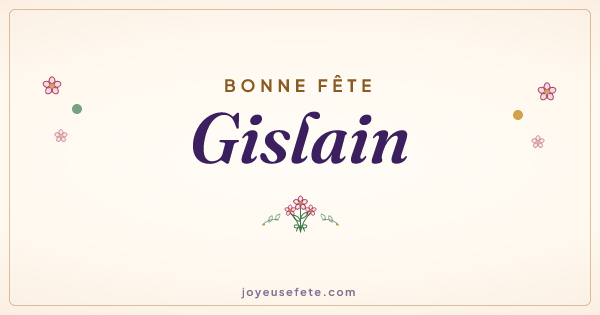 Image « Bonne fête Gislain » au format large