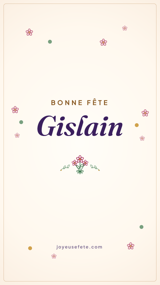 Image « Bonne fête Gislain » au format story