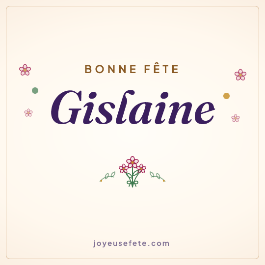 Image carrée « Bonne fête Gislaine » pour WhatsApp