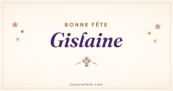 Image « Bonne fête Gislaine » au format large
