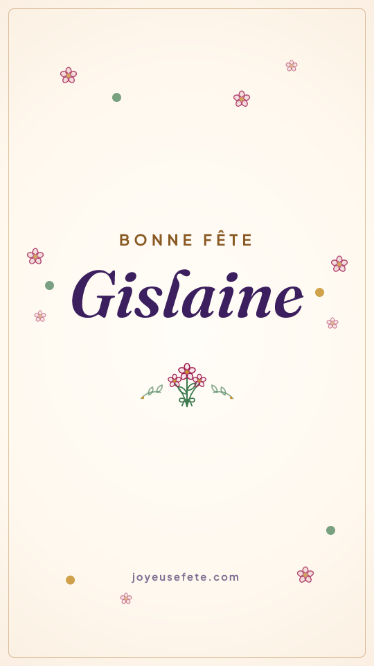 Image « Bonne fête Gislaine » au format story