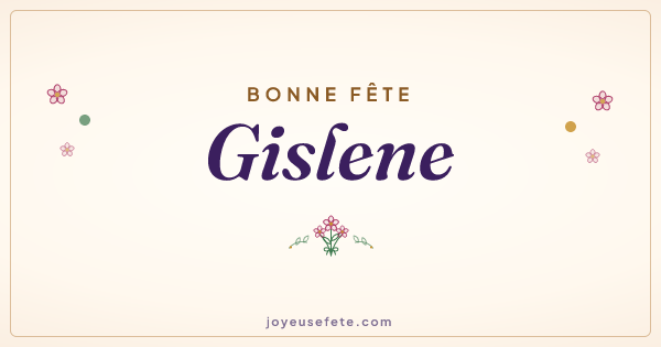 Image « Bonne fête Gislene » au format large