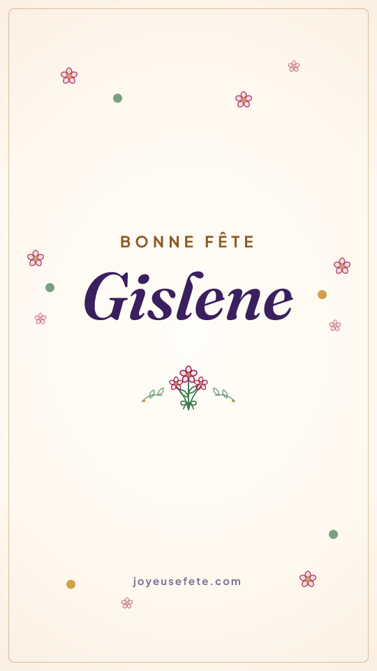 Image « Bonne fête Gislene » au format story