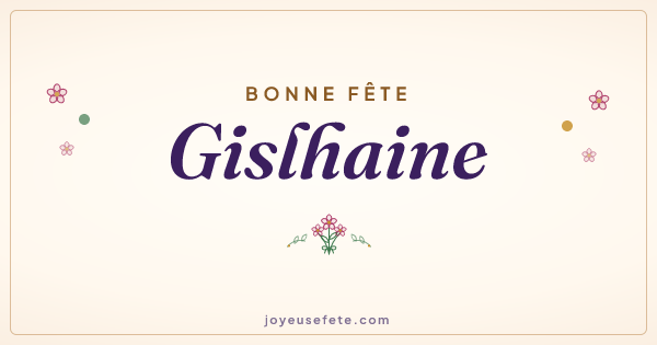 Image « Bonne fête Gislhaine » au format large