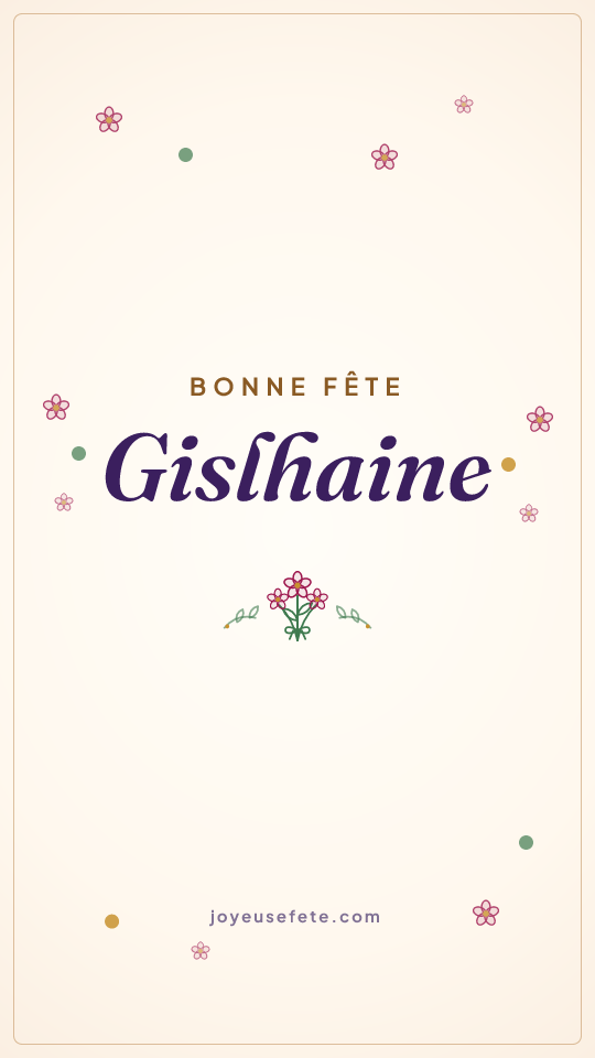 Image « Bonne fête Gislhaine » au format story