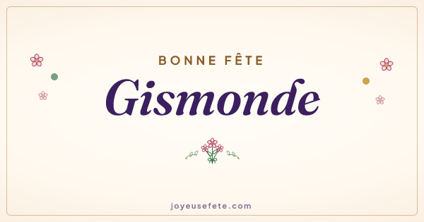 Image « Bonne fête Gismonde » au format large