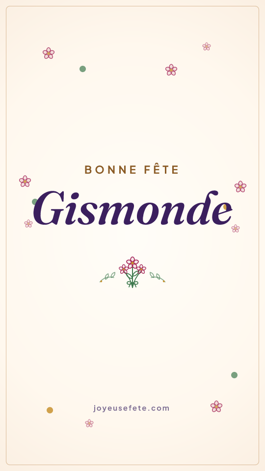 Image « Bonne fête Gismonde » au format story