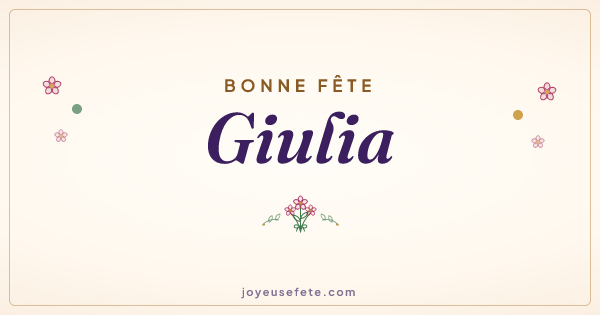 Image « Bonne fête Giulia » au format large