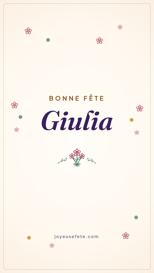 Image « Bonne fête Giulia » au format story