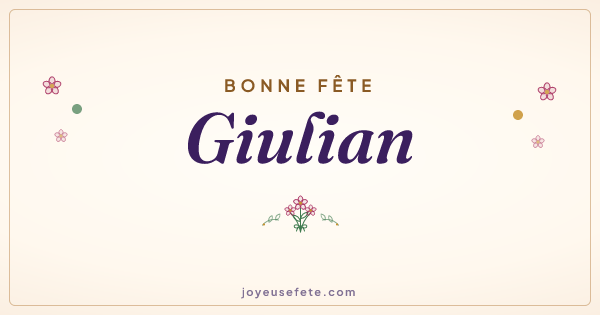 Image « Bonne fête Giulian » au format large