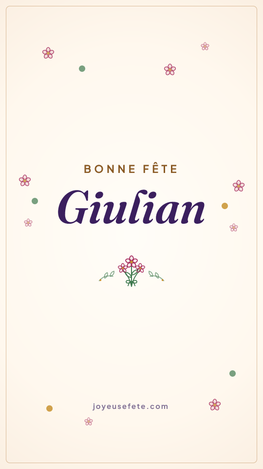 Image « Bonne fête Giulian » au format story