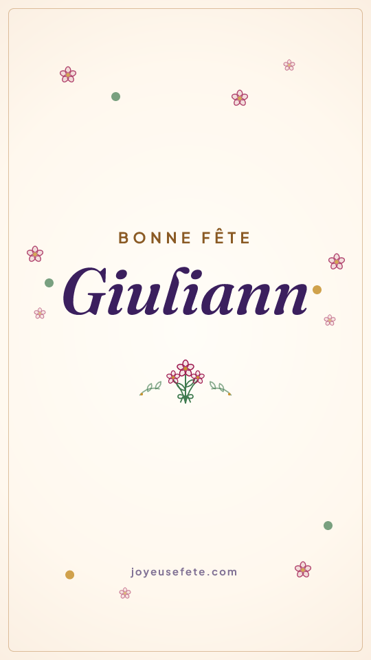 Image « Bonne fête Giuliann » au format story