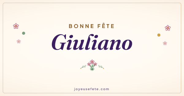 Image « Bonne fête Giuliano » au format large