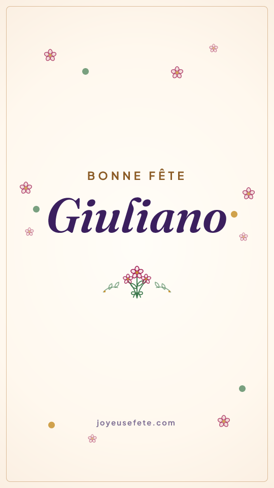 Image « Bonne fête Giuliano » au format story