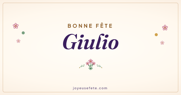 Image « Bonne fête Giulio » au format large