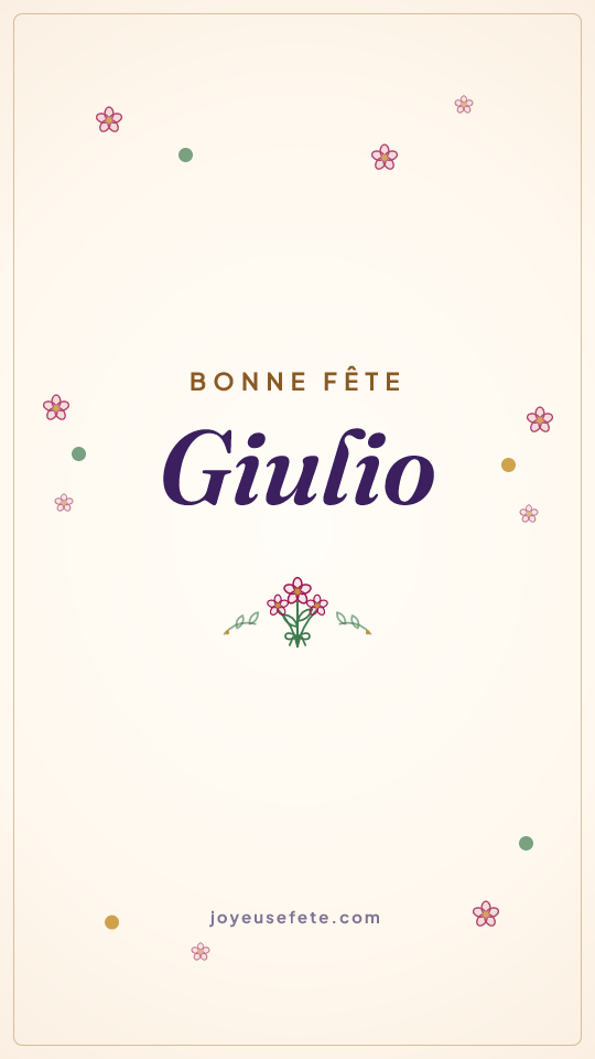 Image « Bonne fête Giulio » au format story