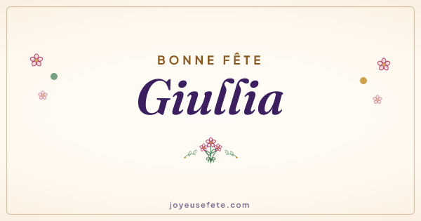 Image « Bonne fête Giullia » au format large