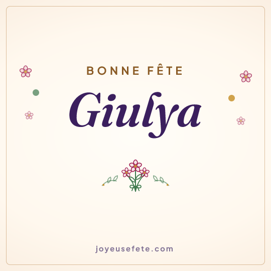 Image carrée « Bonne fête Giulya » pour WhatsApp