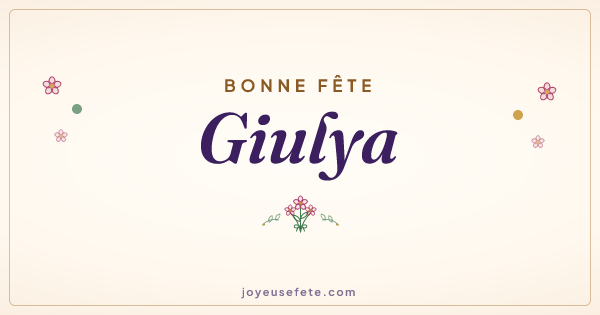 Image « Bonne fête Giulya » au format large