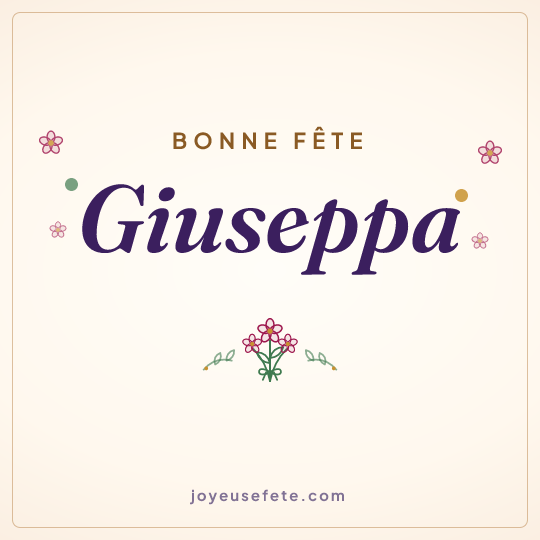 Image carrée « Bonne fête Giuseppa » pour WhatsApp