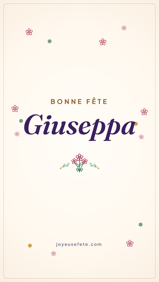Image « Bonne fête Giuseppa » au format story
