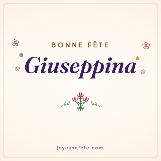 Image carrée « Bonne fête Giuseppina » pour WhatsApp