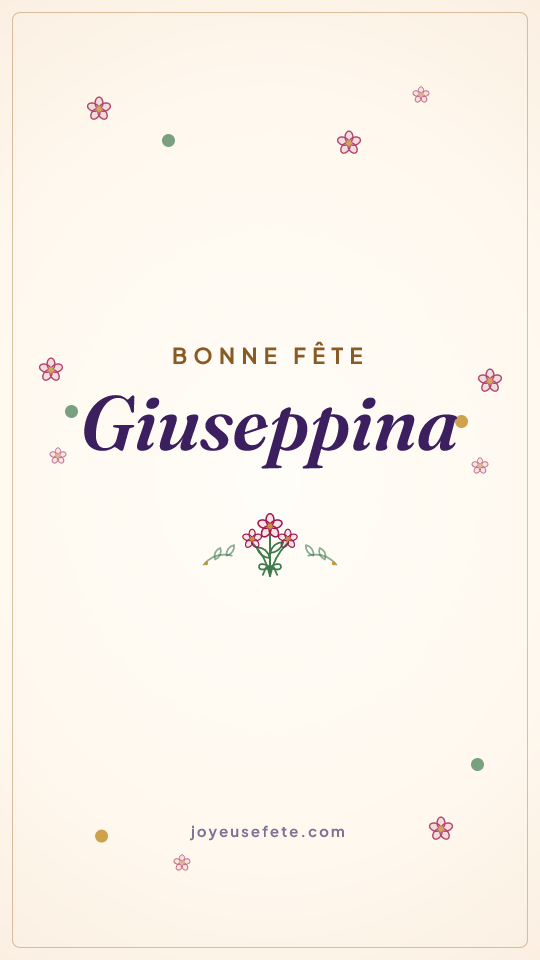 Image « Bonne fête Giuseppina » au format story