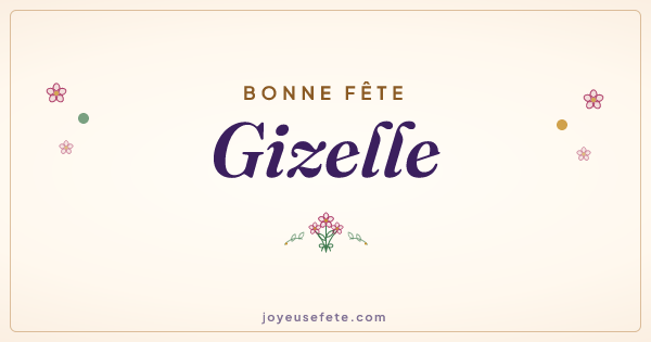 Image « Bonne fête Gizelle » au format large