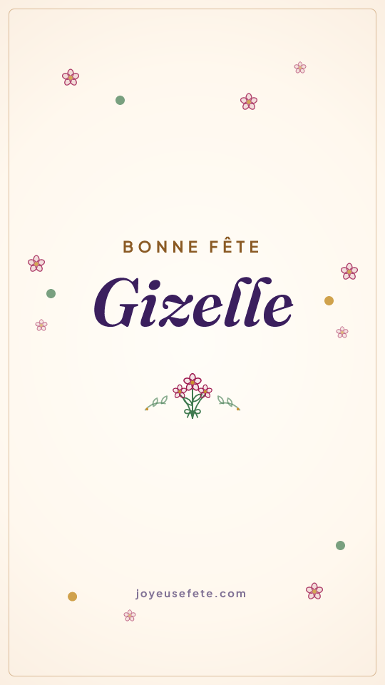 Image « Bonne fête Gizelle » au format story
