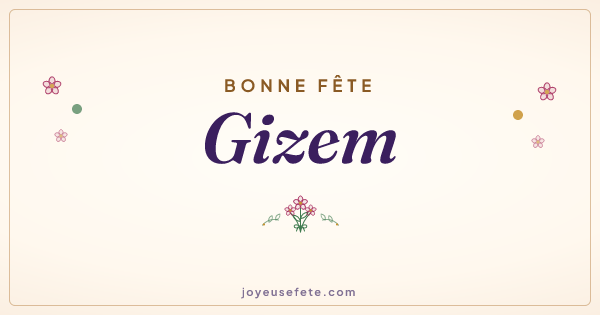 Image « Bonne fête Gizem » au format large