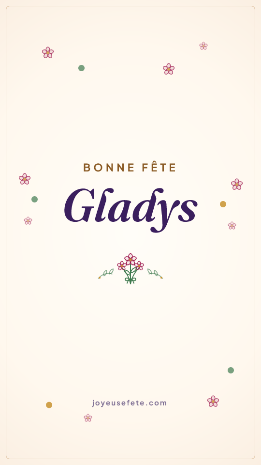 Image « Bonne fête Gladys » au format story