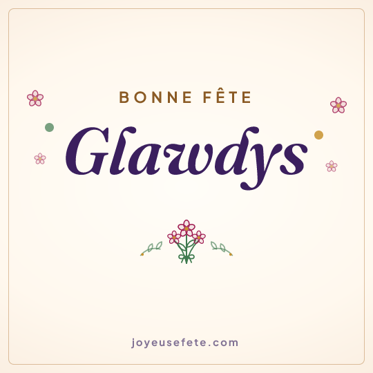 Image carrée « Bonne fête Glawdys » pour WhatsApp