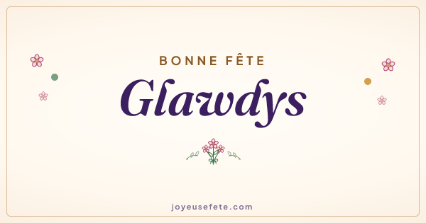 Image « Bonne fête Glawdys » au format large