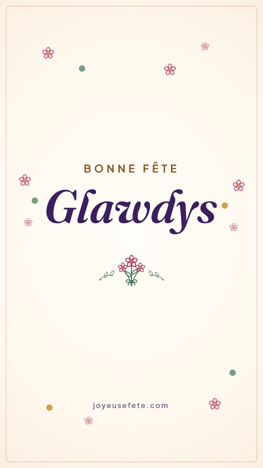 Image « Bonne fête Glawdys » au format story