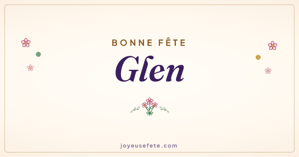 Image « Bonne fête Glen » au format large