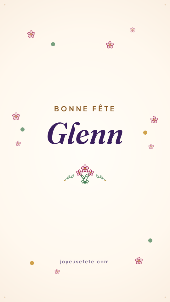 Image « Bonne fête Glenn » au format story