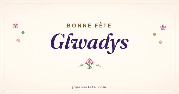 Image « Bonne fête Glwadys » au format large