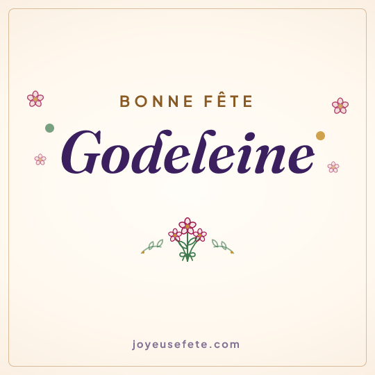 Image carrée « Bonne fête Godeleine » pour WhatsApp