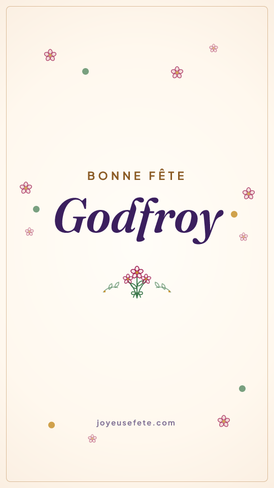 Image « Bonne fête Godfroy » au format story