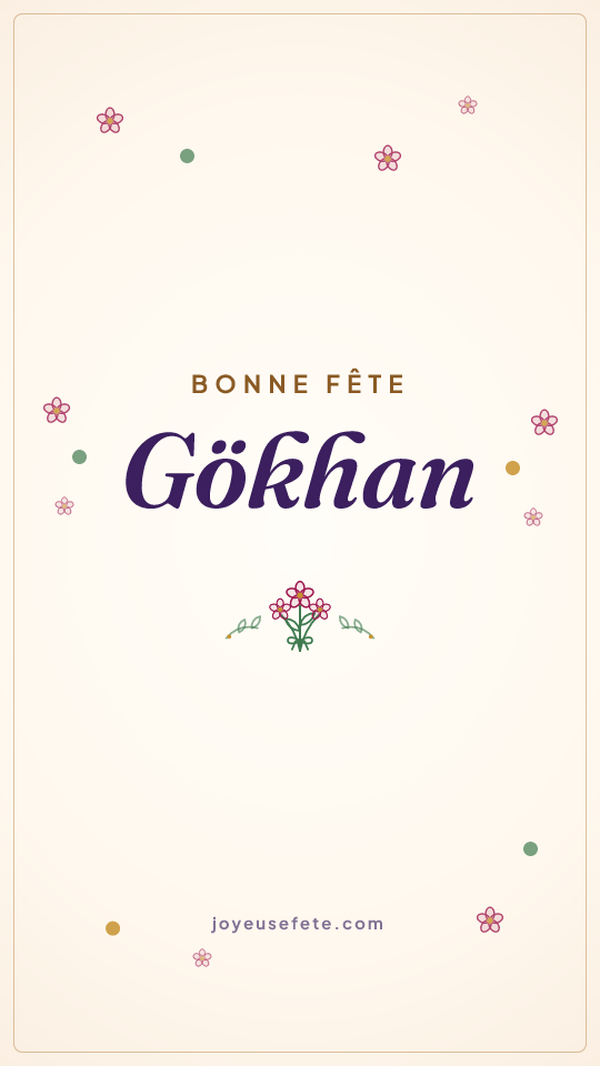 Image « Bonne fête Gökhan » au format story